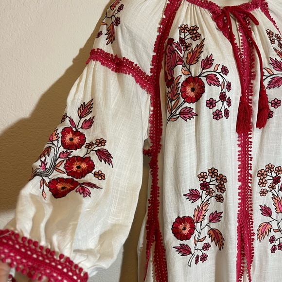 Anthropologie Ranna Gill Hadley Embroidered Dress XS - Picture 5 of 11